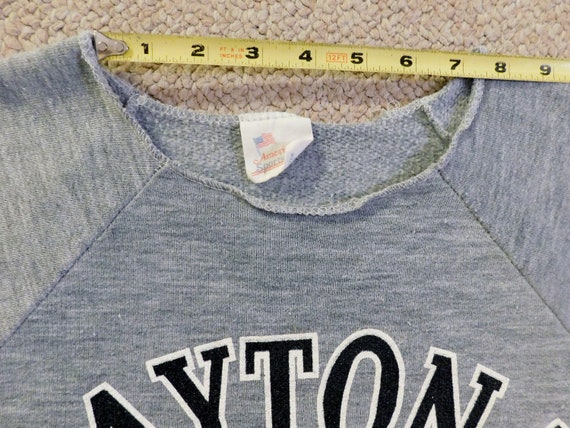 80s Daytona Beach sweatshirt, gray with raised le… - image 5