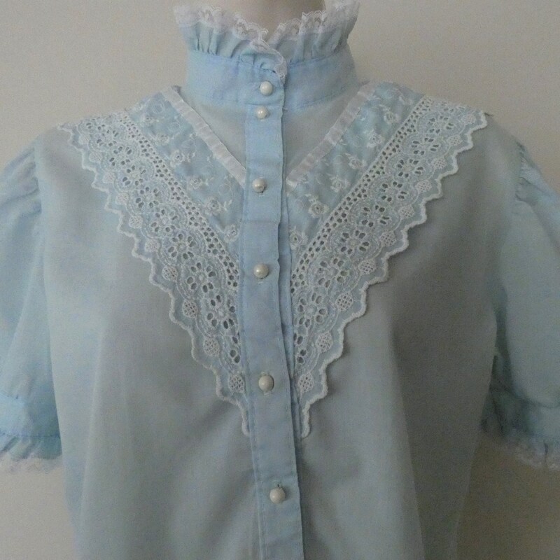 Precious 80s Liberty Lace Collar Blouse