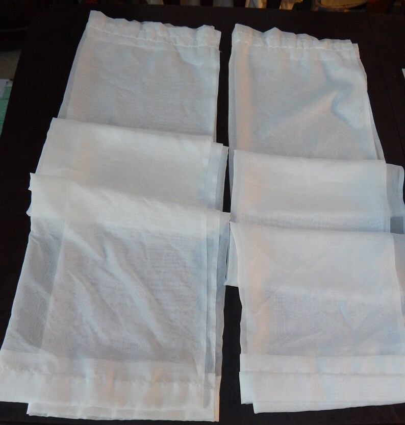 Sheer Curtains 56 W X 63 L White Etsy