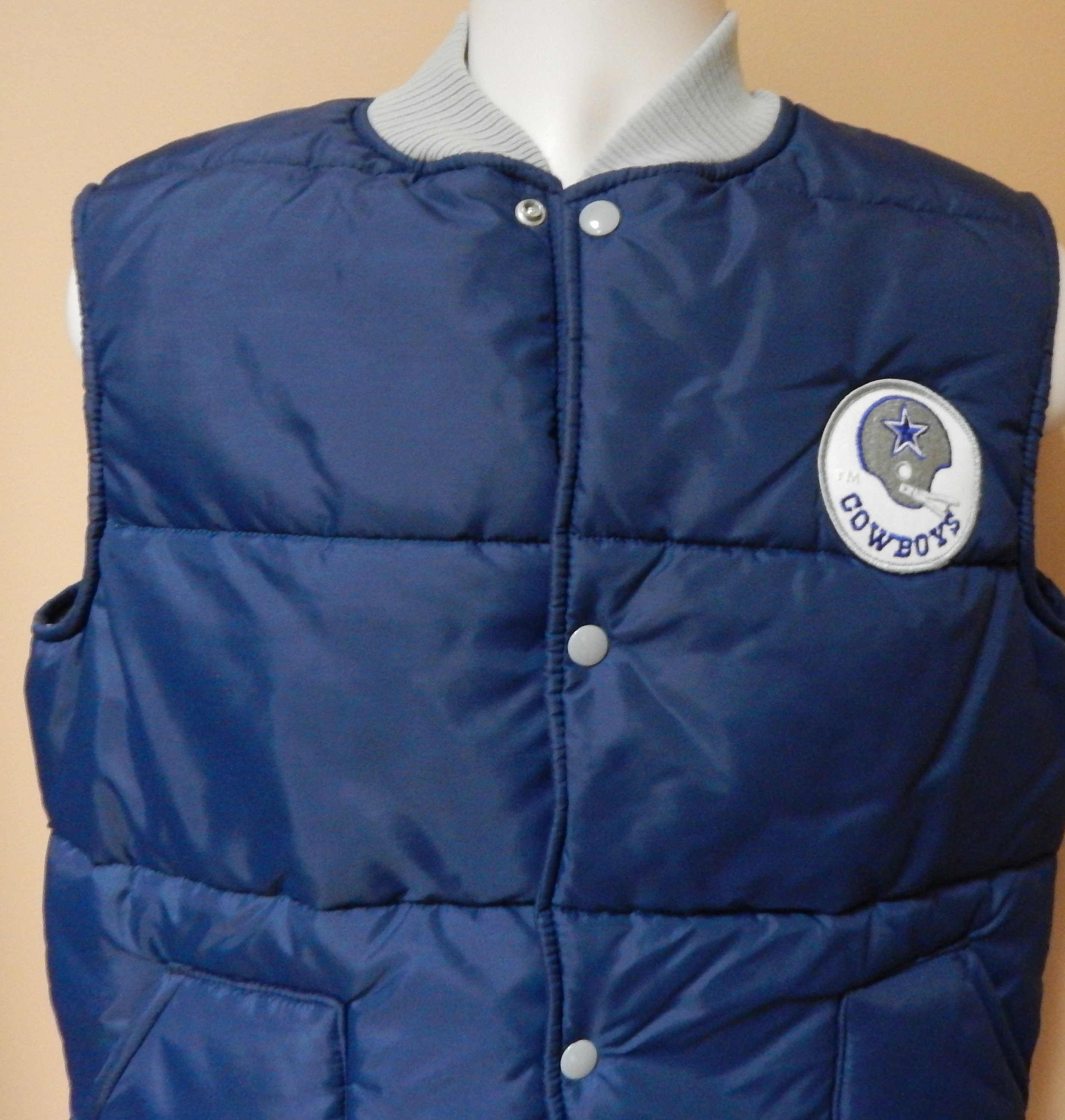 NFL Dallas Cowboys, 80s Puffer Vest Jacket, Youth Size