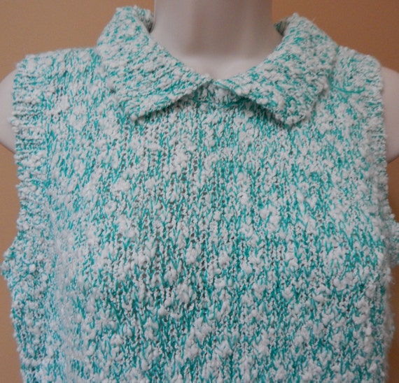 80s ladies sweater vest, seafoam green, Yarnworks - image 1