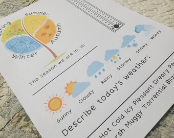 Circle Time-weer- en leerpakket | Homeschool Kleuterschool afdrukbaar | ABC-, kalender-, stemmings- en overtrekpagina's