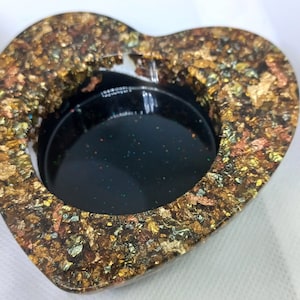 OOAK Glittery Foiled Tealight Holders Candle Holder Black and Gold