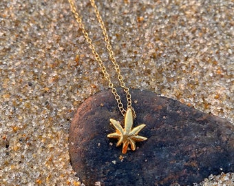 Sterling Silver Marijuana Leaf Necklace, Handmade Plant Jewelry ,Tiny leaf pendant