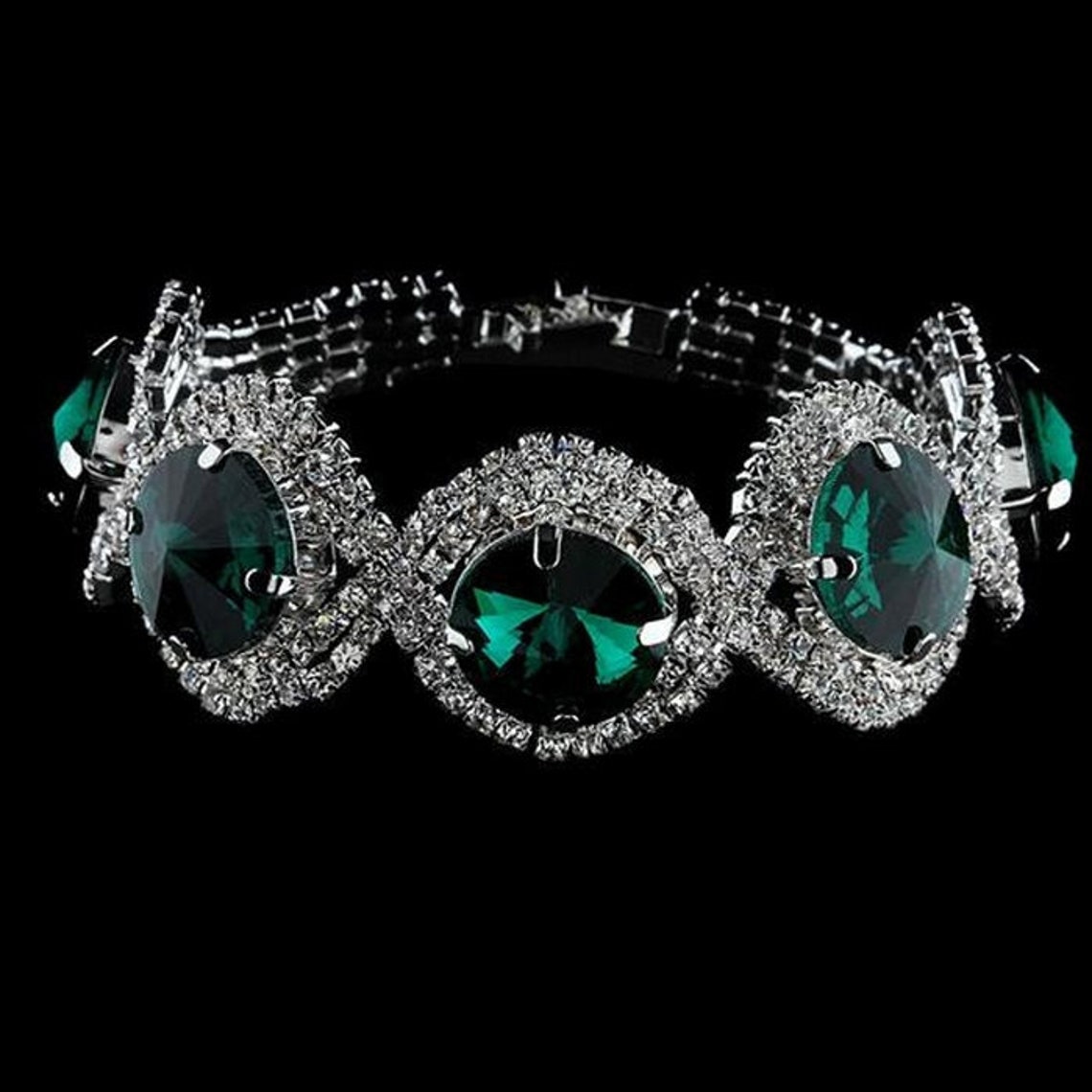 Princess Diana Bracelet Emerald and Diamond Replica Etsy