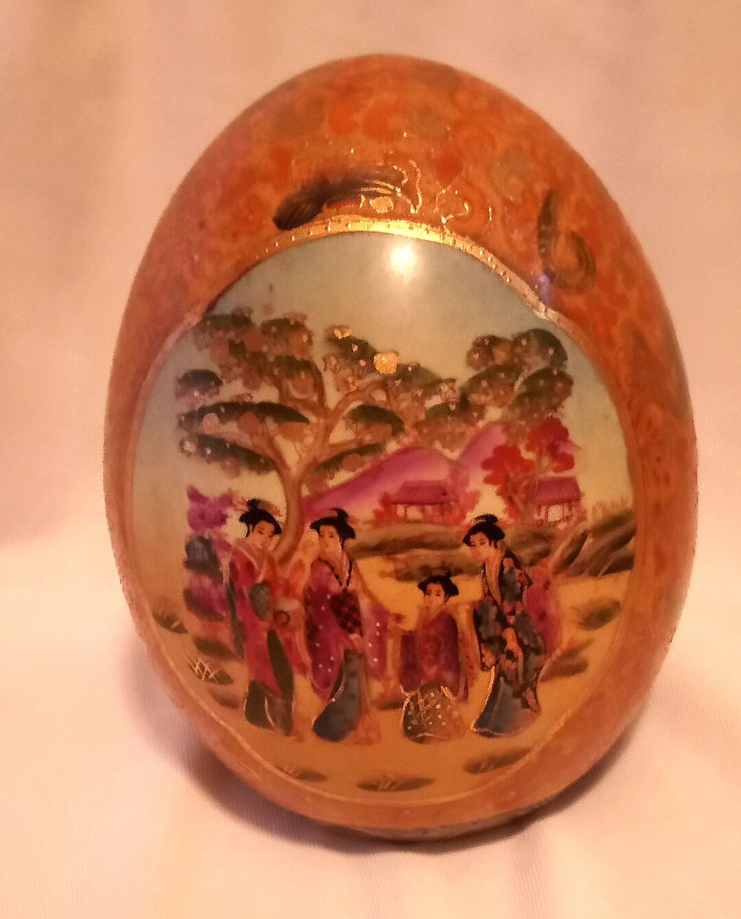 Japanese Decorative Egg Geisha Women Hand Painted Ceramic Collectibles ...