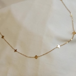 Women&#39;s Chocker Necklace 16&quot; Clover And Stars Women&#39;s Gold Plated Gifts For Her, Birthdays, Celebration, Formal