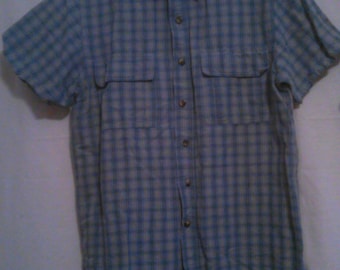 トップス 70's Sears check shirt Vintage Sears Check Shirt Snap S 70s Western Wear Roebucks