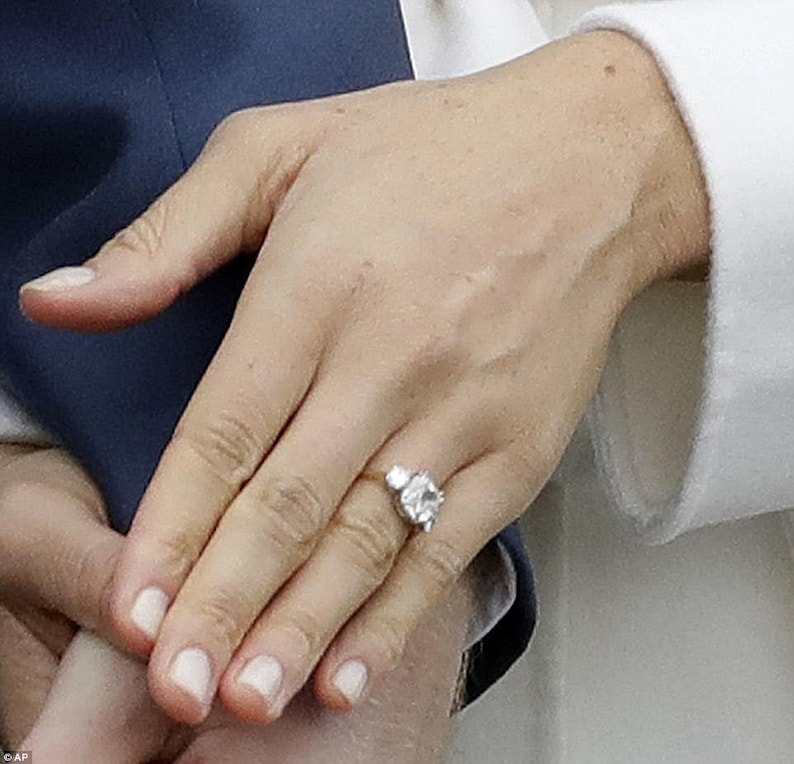 Meghan Markle Royal Engagement Ring Replica Size 9 Etsy