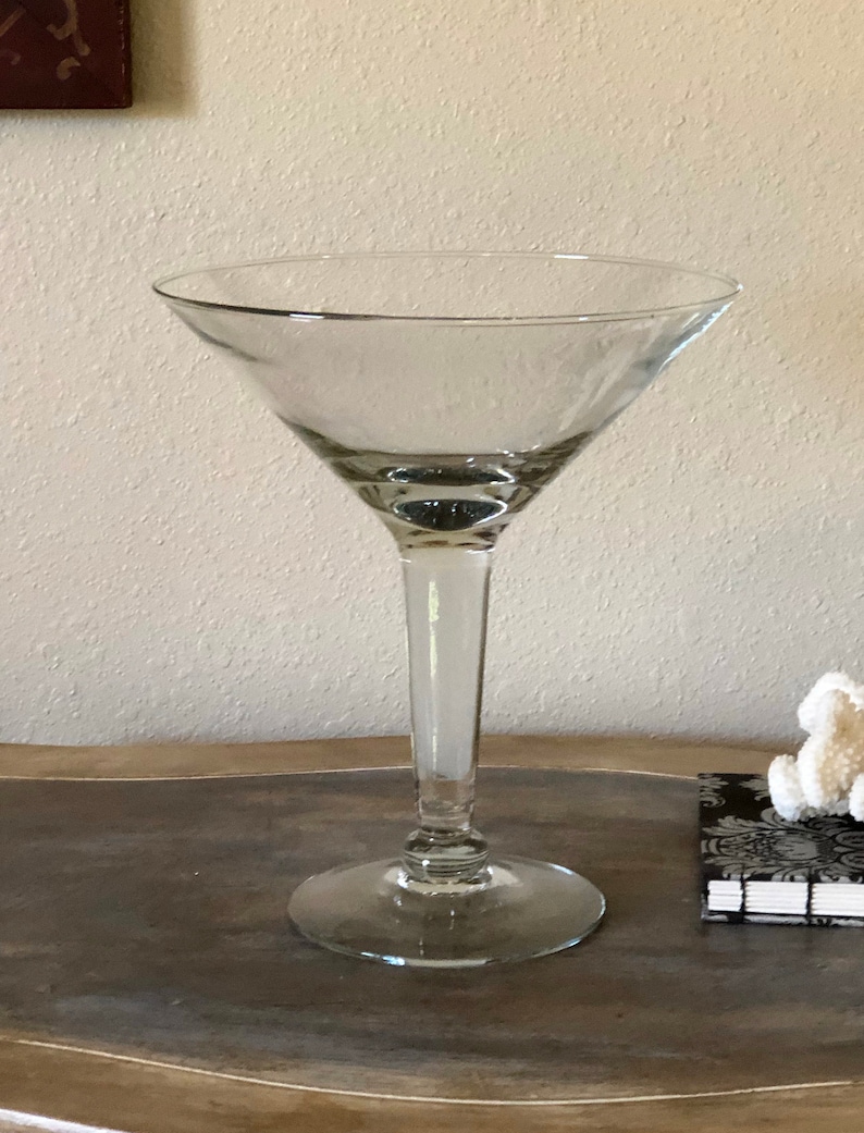 Giant Martini Glass 44oz Martini Glass Biggest Glass Martini Etsy