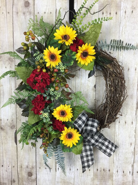 Spring Wreath Summer Wreath Front Door Wreath Year Round Etsy