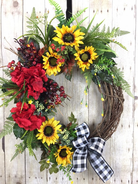 photo Outdoor Spring Wreaths For Front Door summer wreath outdoor wreath berry