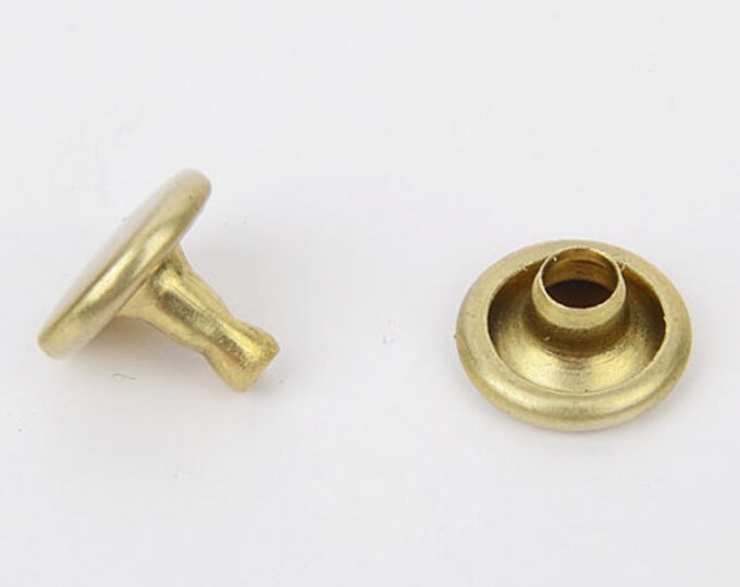 Double sided rivet 13mmdiameter 30set and brass metal Etsy