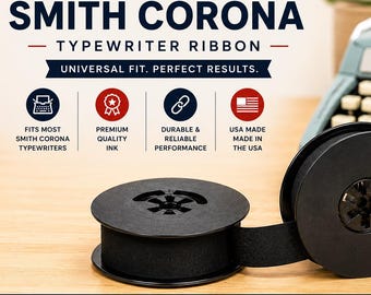 Smith Corona Schreibmaschinenband: Universelle schwarze Tintenspule, USA Made for Portables