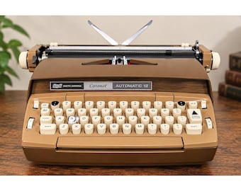 Vintage Smith Corona Coronet Automatic 12 Electric Typewriter Brown Case 6E 12in