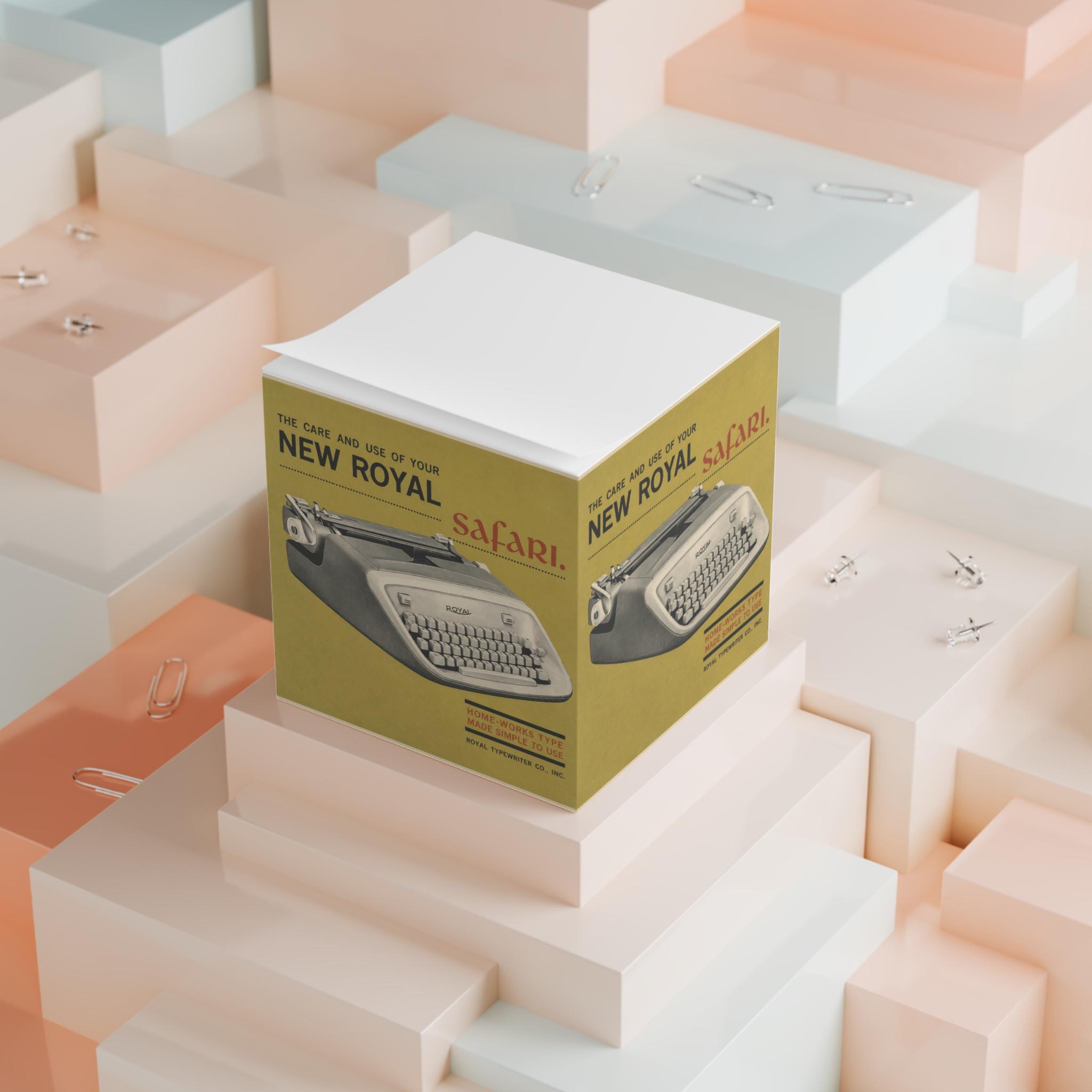 Royal Safari Typewriter Note Cube | Vintage Desk Notepad | Writer Gift ...