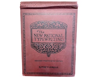 1927 The New Rational Typewriting Rupert P SoRelle Antique Easel Book Manual