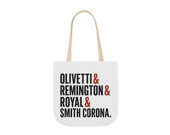Olivetti  Remington  Royal  Smith Corona Tote Bag | Typewriter Brands Canvas Tote