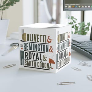 Marche di macchine da scrivere Note Cube / Olivetti Remington Royal Smith Corona