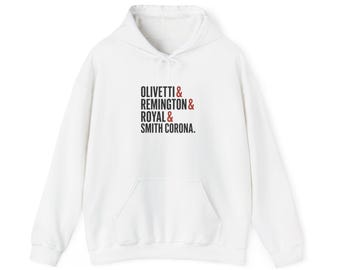 Olivetti  Remington  Royal  Smith Corona Hoodie | Typewriter Brand List