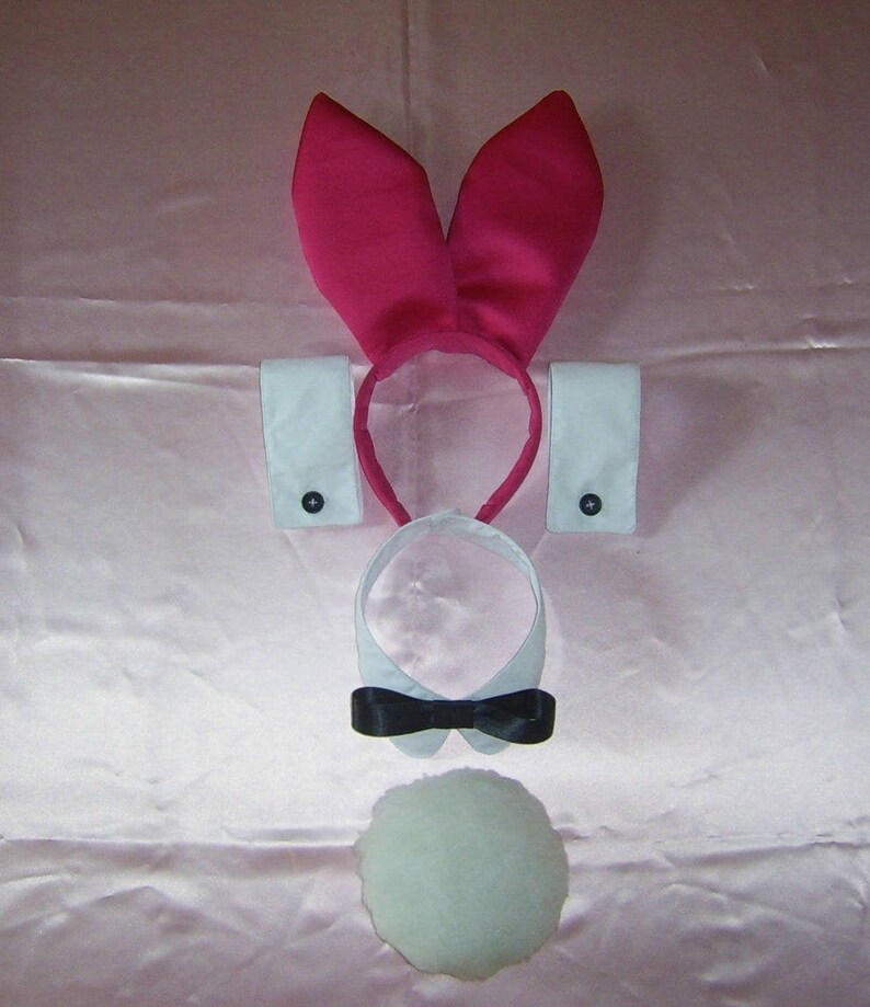 Playboy Bunny Collar and Cuffs Tail and Ears Bunny Costume Etsy