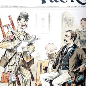 Privacy vs. Press Media 1891 NEWSPAPER REPORTER v Rights of PRIVATE Citizen Professionally Matted Puck Opper Cover Print Ready to Frame