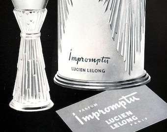 Impromptu Perfume Ad 1937 - LUCIEN LELONG PARIS France French Parfum Professionally Matted Vogue Advertising Print Ad Ready to Frame