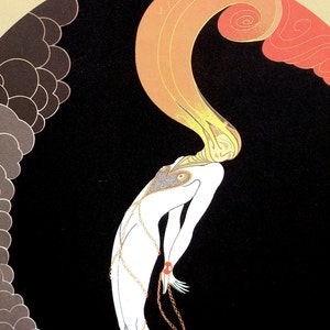Erte Matted Print 1982 - EMOTIONS - LOVE L&#39;Amore AMORE - Lady in Chains Bondage - Professionally Matted Art Deco Print Ready to Frame