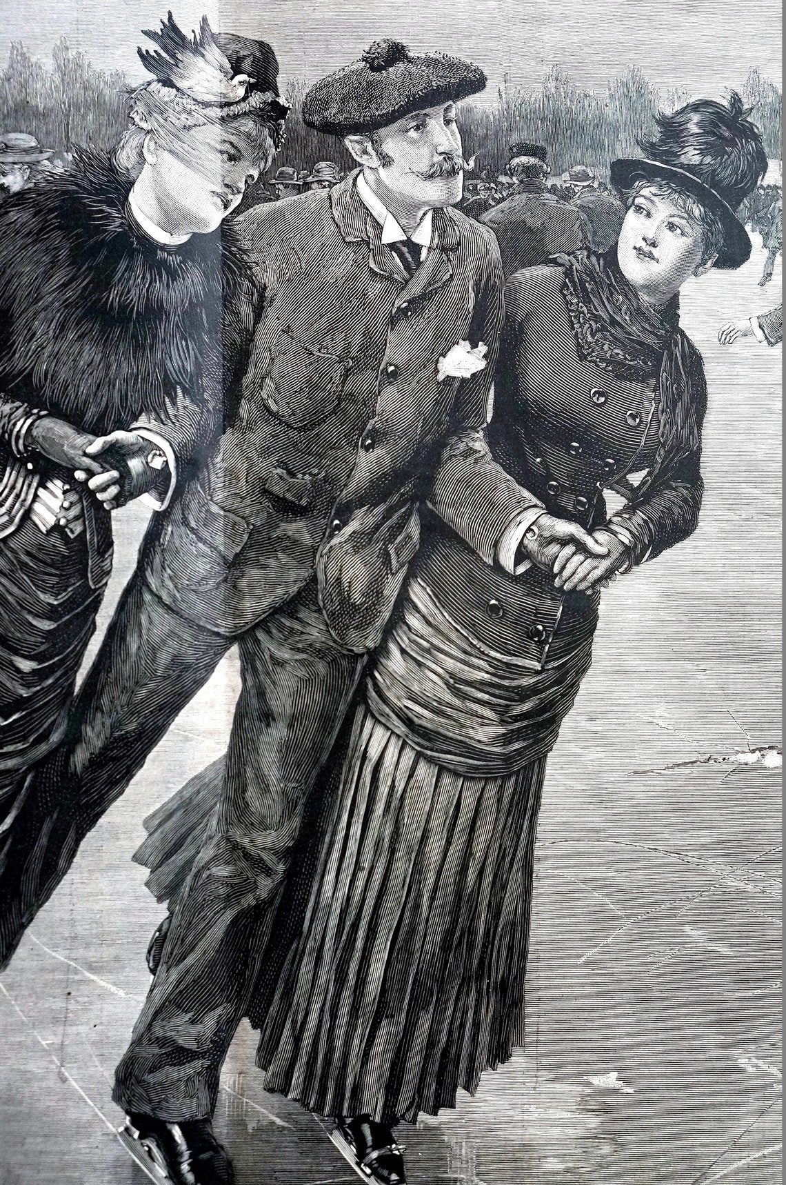 Victorians Ice Skating 1886 ON the ICE VICTORIAN Winter Sports Etsy