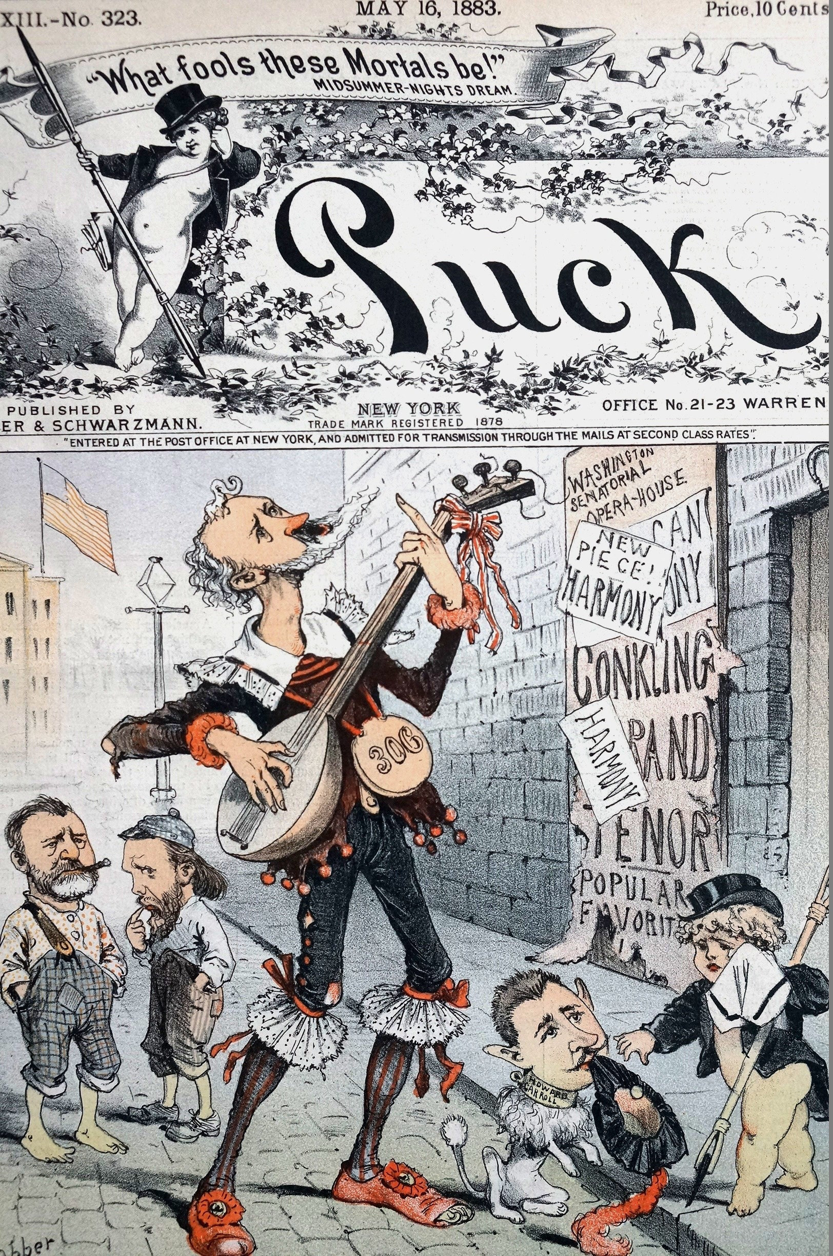 Roscoe Conkling Street Musician 1883 Washington SENATE OPERA HOUSE