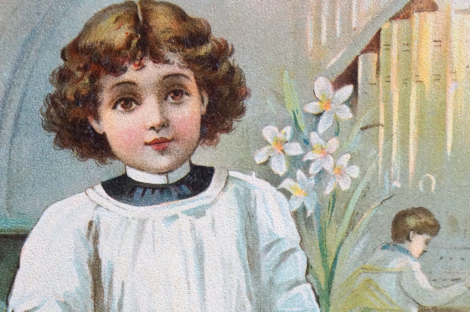 Victorian CHOIR GIRL SINGING in Church Circa 1900 Boy Etsy