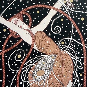 Erte Matted Print 1987 BALLET DANCER ONDEE Rain Shower Ballerina ...