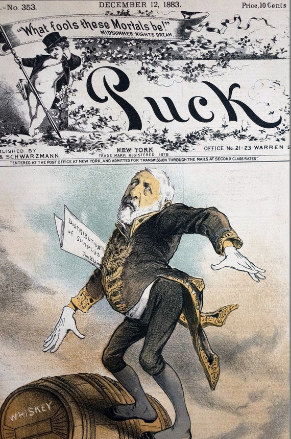 A. WITTEMANN　お土産の本とポストカード ニューヨーク州ブルックリン Liquor Whiskey Tax Law 1883 JAMES BLAINE BALANCING Act Feat