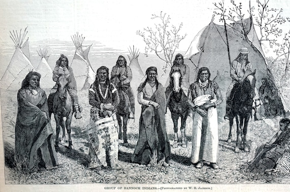 Bannock Indians 1878 INDIAN CAMP TEEPEES Children Antique Etsy
