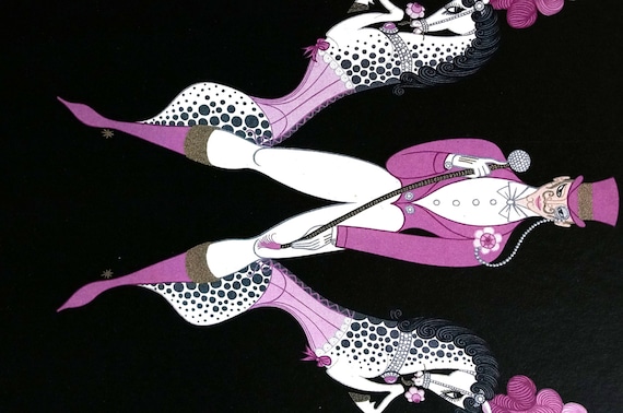 Erte 1982 - Letter W - ALPHABET SERIES - Circus Ringmaster Dancing