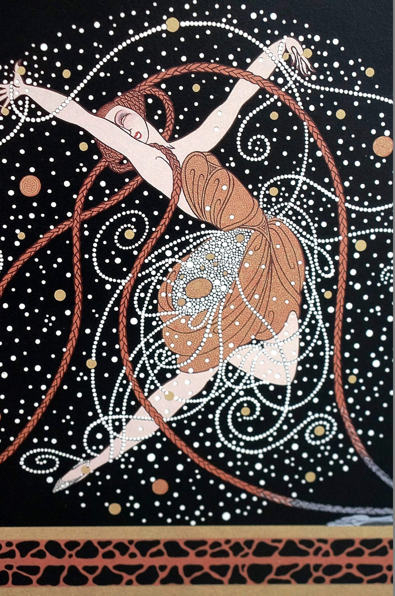 Erte Matted Print 1987 BALLET DANCER ONDEE Rain Shower Ballerina ...
