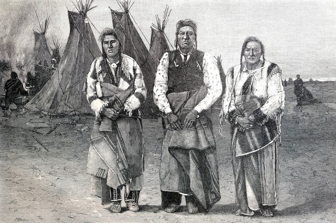 Crow Indians Lt Chatfield 1887 Pretty EAGLE Spotted HORSE Iron FORK