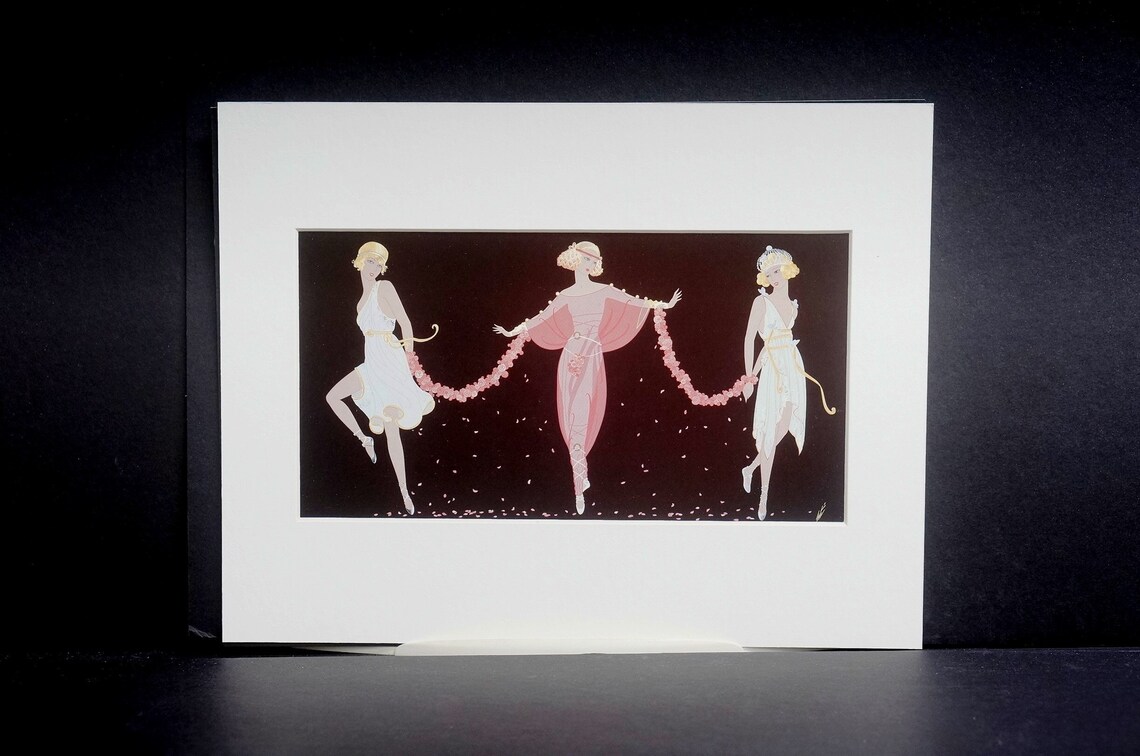 Three BALLET DANCERS Erte 1991 PRINTEMPS Pretty Girls With | Etsy