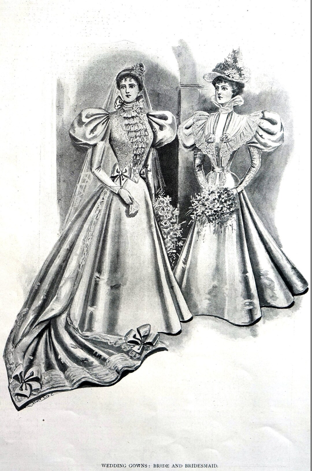 Victorian WEDDING GOWN 1896 BRIDESMAID Dress Fremantle Marriage Pickett Design Professionally Matted Madame Magazine Ladies Fashion Print - Etsy Victorian WEDDING GOWN 1896 BRIDESMAID Dress Fremantle Marriage Pickett Design Professionally Matted Madame Magazine Ladies Fashion Print - Etsy