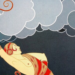 Erte Matted Print 1987 MALE BALLET DANCER in Gladiator Costume W Sword ...