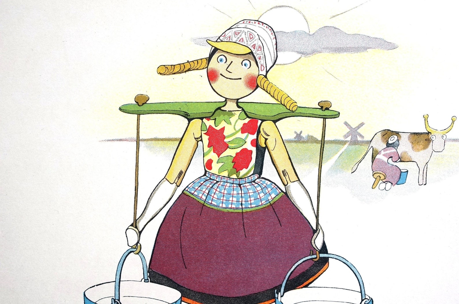 Milkmaid In Holland 1904 Smiling DUTCH DOLL Girl Carrying MILK Etsy milkmaid-in-holland-1904-smiling-dutch-doll-girl-carrying-milk-etsy