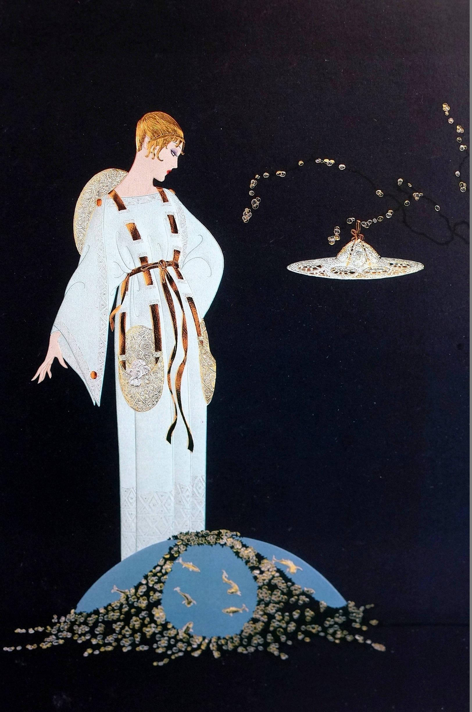 エルテ　ERTE ムーンガーデン　106/300 シルクスクリーンアート エルテ ERTE ムーンガーデン 106/300 シルクスクリーンアート