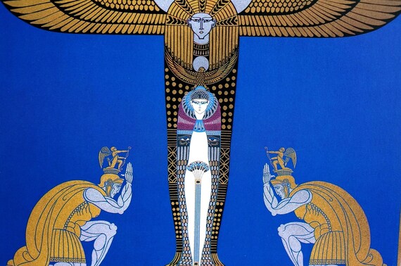 Erte Print 1987 Cleopatra Cleopatre Egyptian Princess Warriors Etsy
