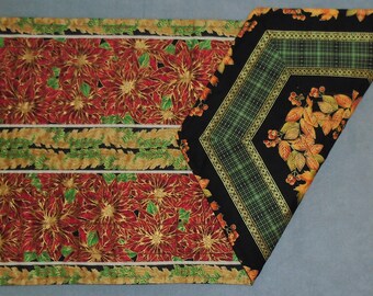 Holiday Table Runner - Reversible for Christmas, Thanksgiving, Winter, and Fall
