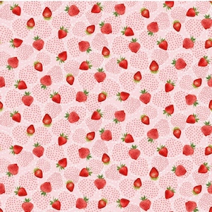 Yd Dotty Strawberries - Berry Sweet Collection for Timeless Treasures - sold by the YARD 169