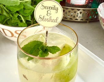 Custom Acrylic Drink Stirrers | Custom Cocktail Swizzle Sticks - Party Decor