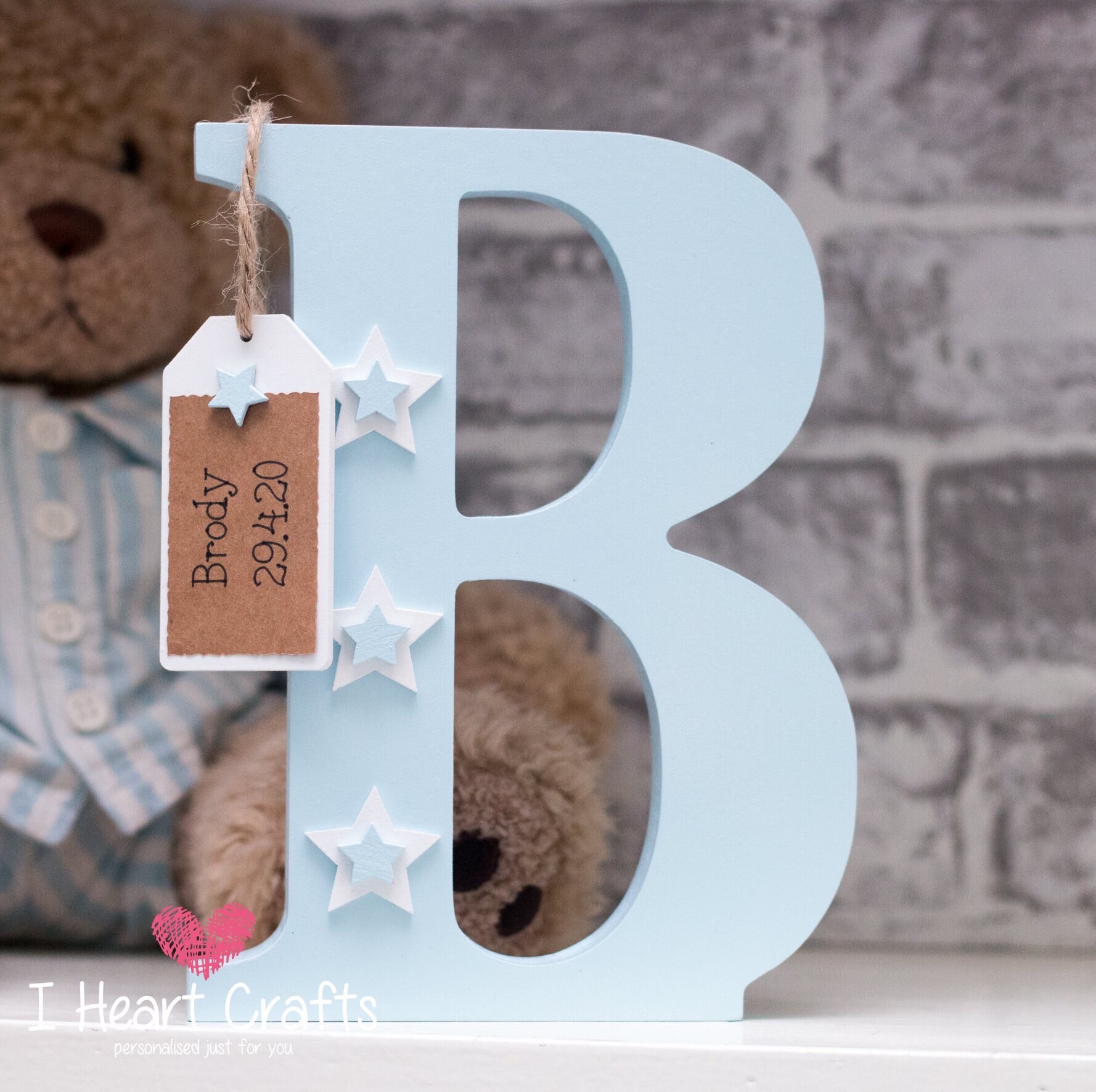 Nursery Decor Freestanding Letter Baby Boy Gift New Baby Etsy