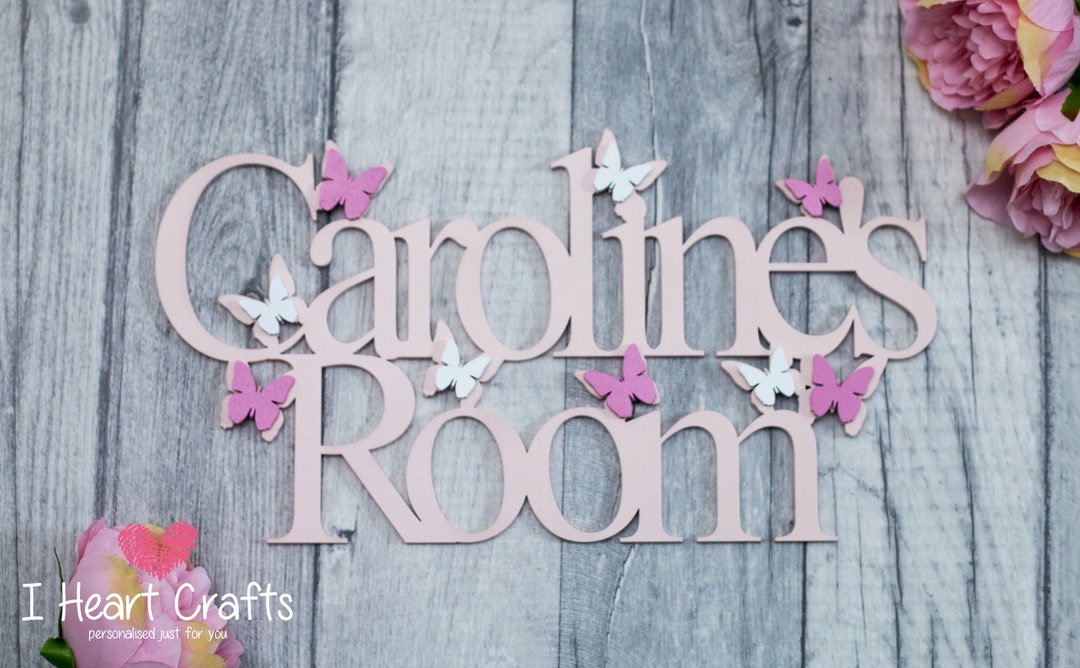 Childrens Bedroom Door Sign - Girls Room Decor - Pink Bedroom ...