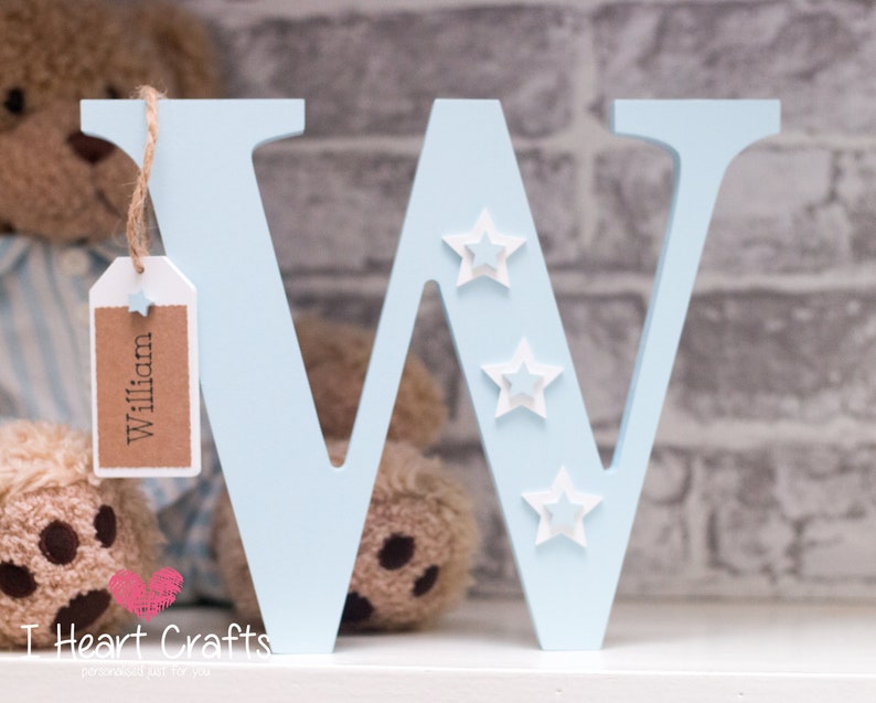 Nursery Decor Freestanding Letter Baby Boy Gift New Baby Etsy