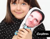 Personalized photo doll for kids, Cute sleeping toy, Gift from father to daughter, Unique corporate gift